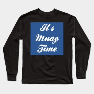 Muay Thai Blue Long Sleeve T-Shirt